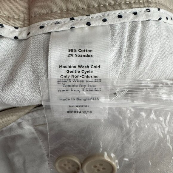 Talbots Shorts Size 16 Beige Khaki Buttons Cotton Spandex Stretch NWT SS-2082 - Picture 10 of 11